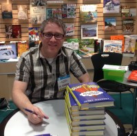 Jerry Mahoney, ready to sign his book